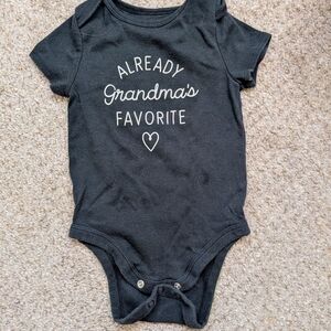 jumping beans Black 'Already Grandma's Favorite' Short-Sleeve Bodysuit